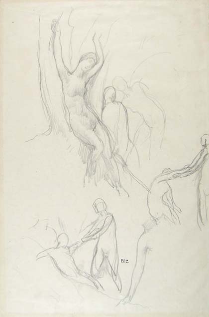 Puvis de Chavannes, studies of figures